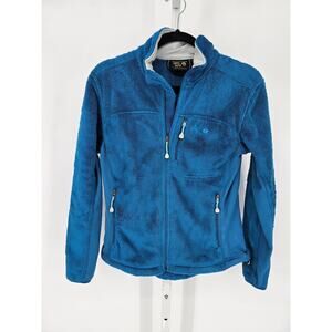 Mountain Hardwear Women's Teal Blue Active Fleece Zipper Pocket Jacket Size S/P
